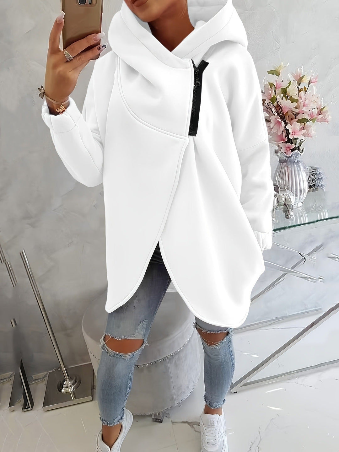 Emma - Comfortabele Zip-Up Hoodie