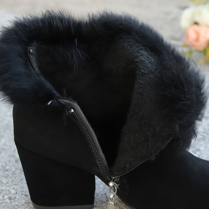 Frances | Warme Blockhak Enkellaarsjes