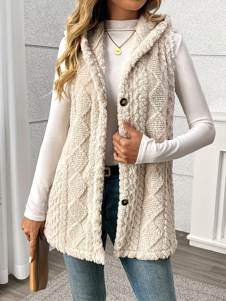 Lorna | Gezellige Hooded Mouwloze Vest