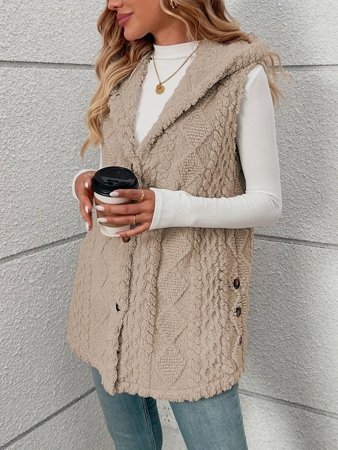 Lorna | Gezellige Hooded Mouwloze Vest
