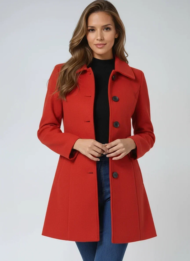 Aud | Notch-Lapel Fit-and-Flare Duurzame Trenchcoat
