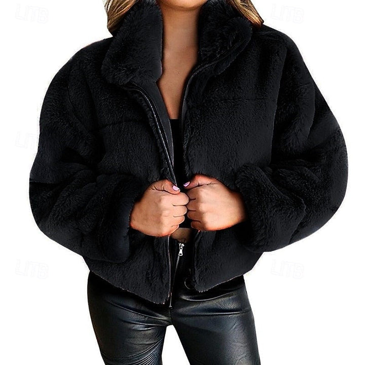 Estelle | Pluche Cropped Zip Jast
