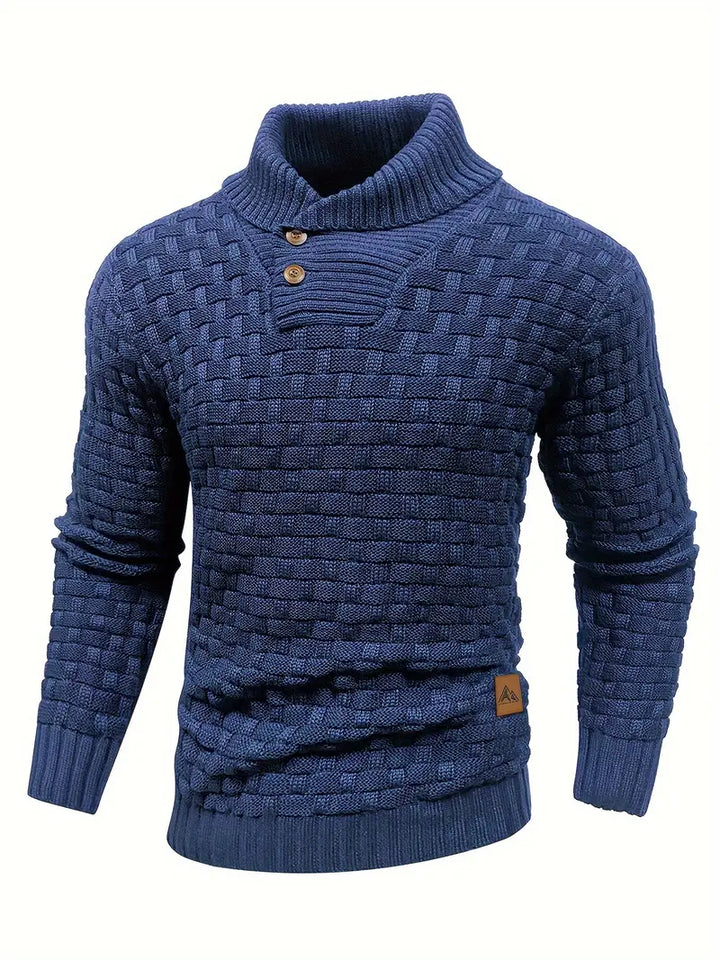 Heren Textured Half-Zip Breisweater