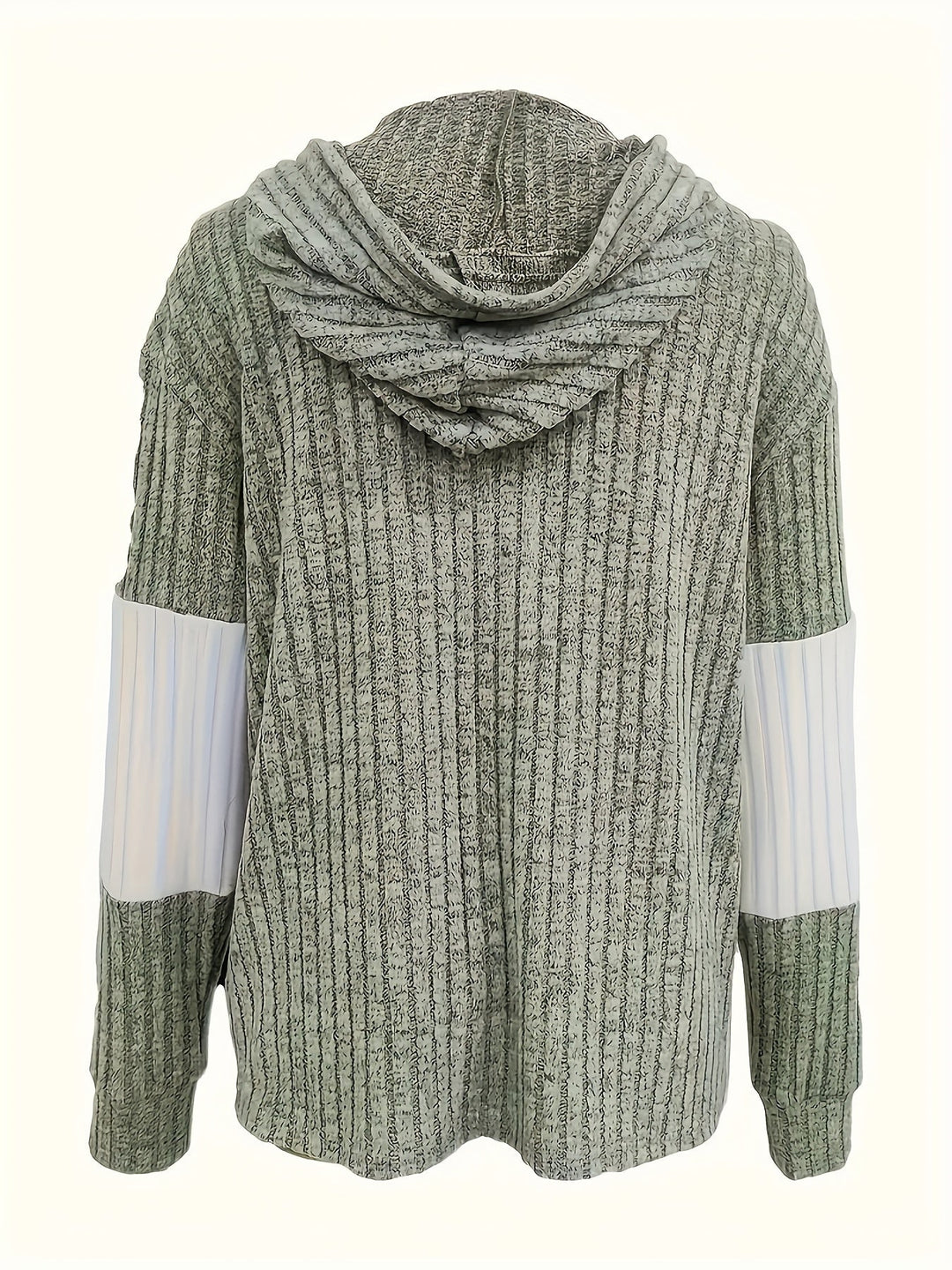 Cecilia | Getextureerde Kleurblok Hooded Jast