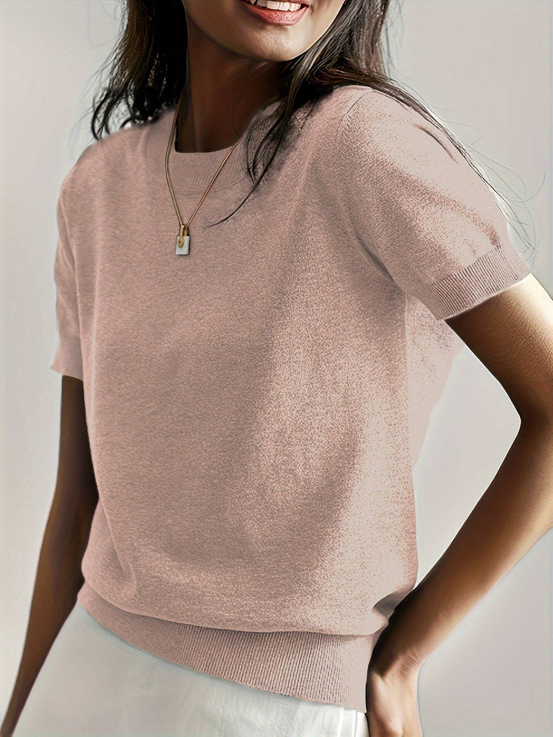 Leah - Casual Korte Mouw Top