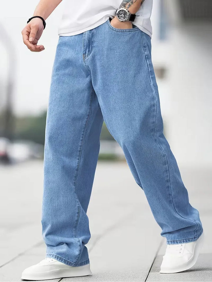 Straight jeans met mid-rise