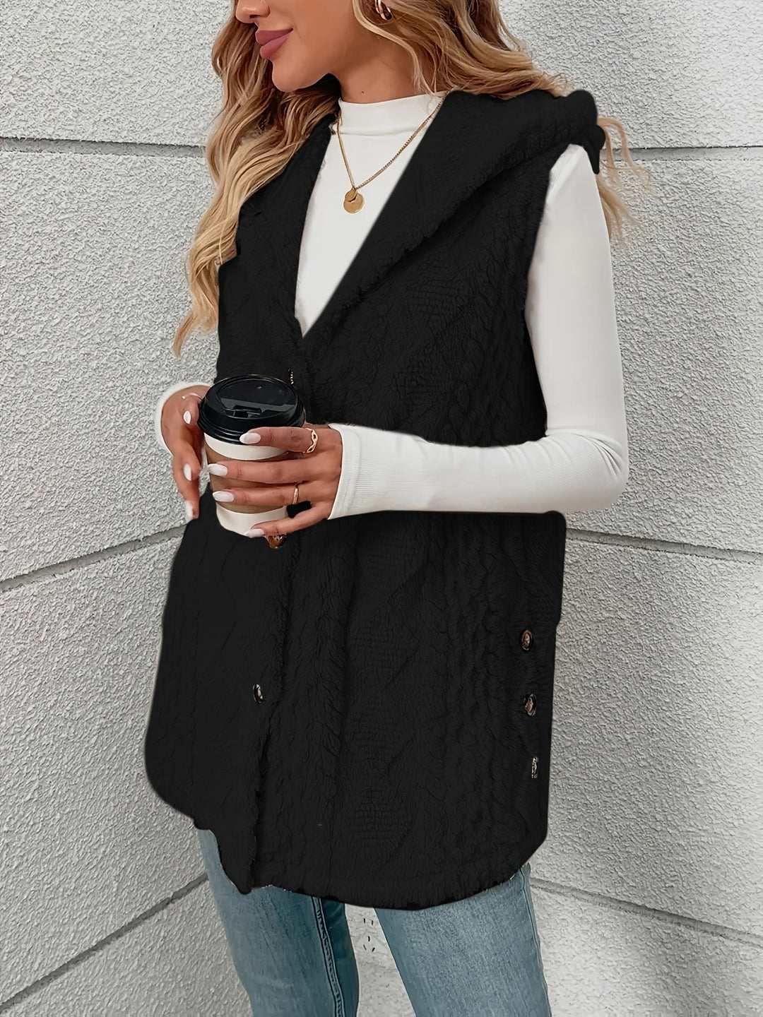 Lorna | Gezellige Hooded Mouwloze Vest