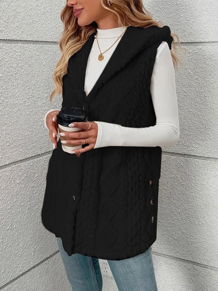 Lorna | Gezellige Hooded Mouwloze Vest