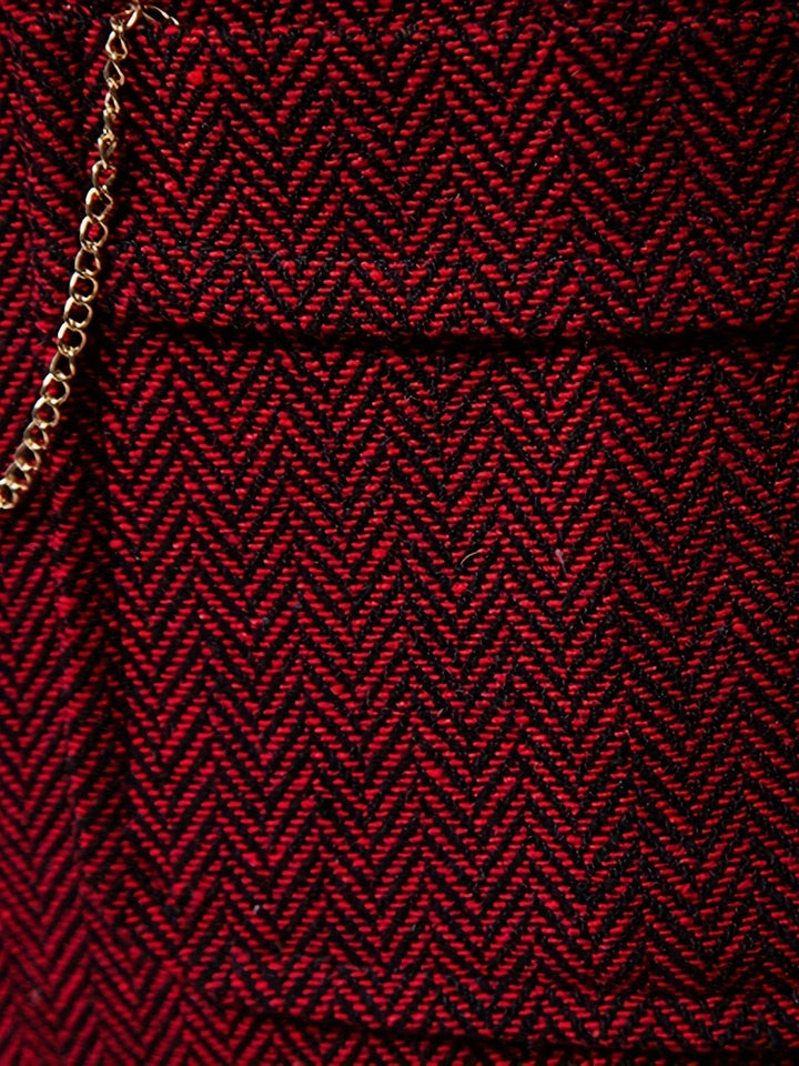 Edmund | Haringbone Effen Vest