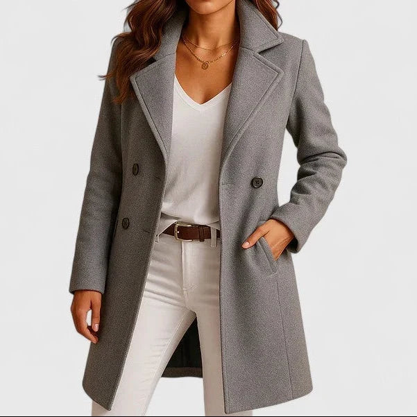 Briony | Dubbelzijdige Notch-Lapel Stille Jas