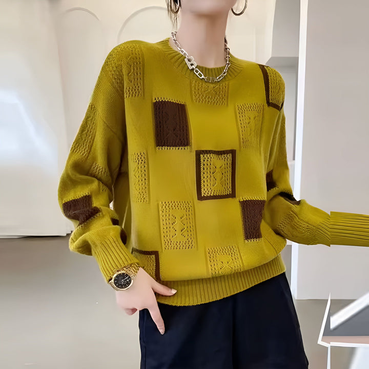 ALISSA – MODERNE PATCHWORK BREISWEATER