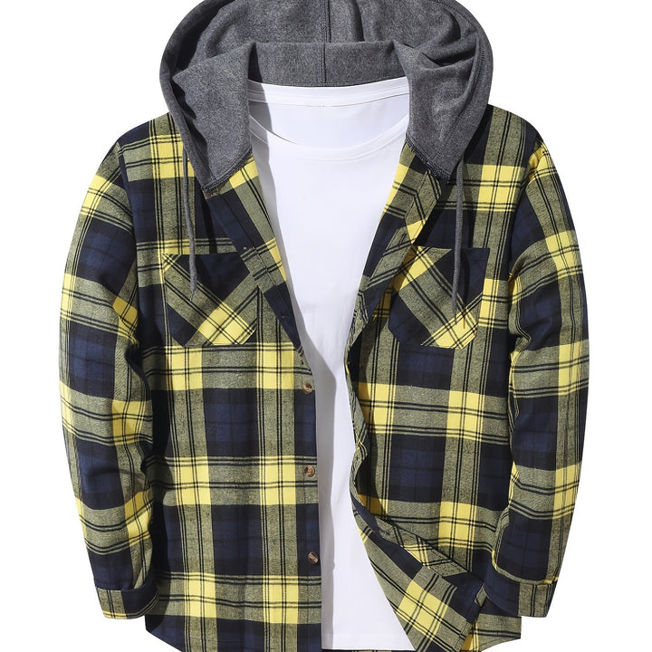 Braxton | Geruit Hooded Shirt