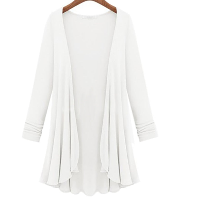 Langsleeve Ruffled Cardigan