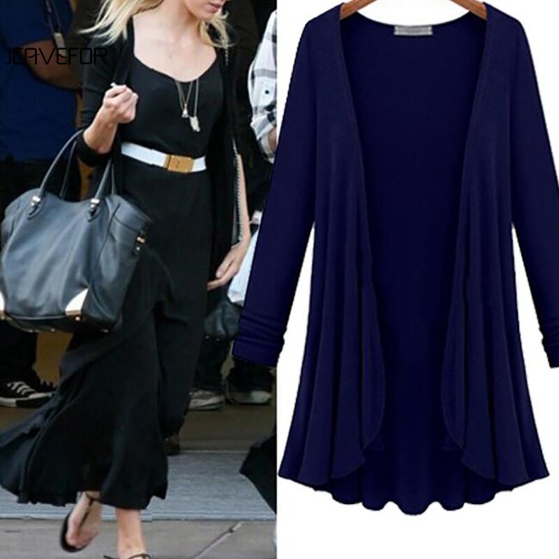 Langsleeve Ruffled Cardigan