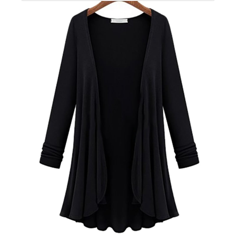 Langsleeve Ruffled Cardigan
