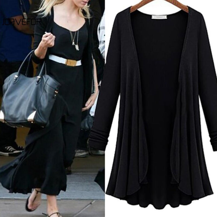 Langsleeve Ruffled Cardigan