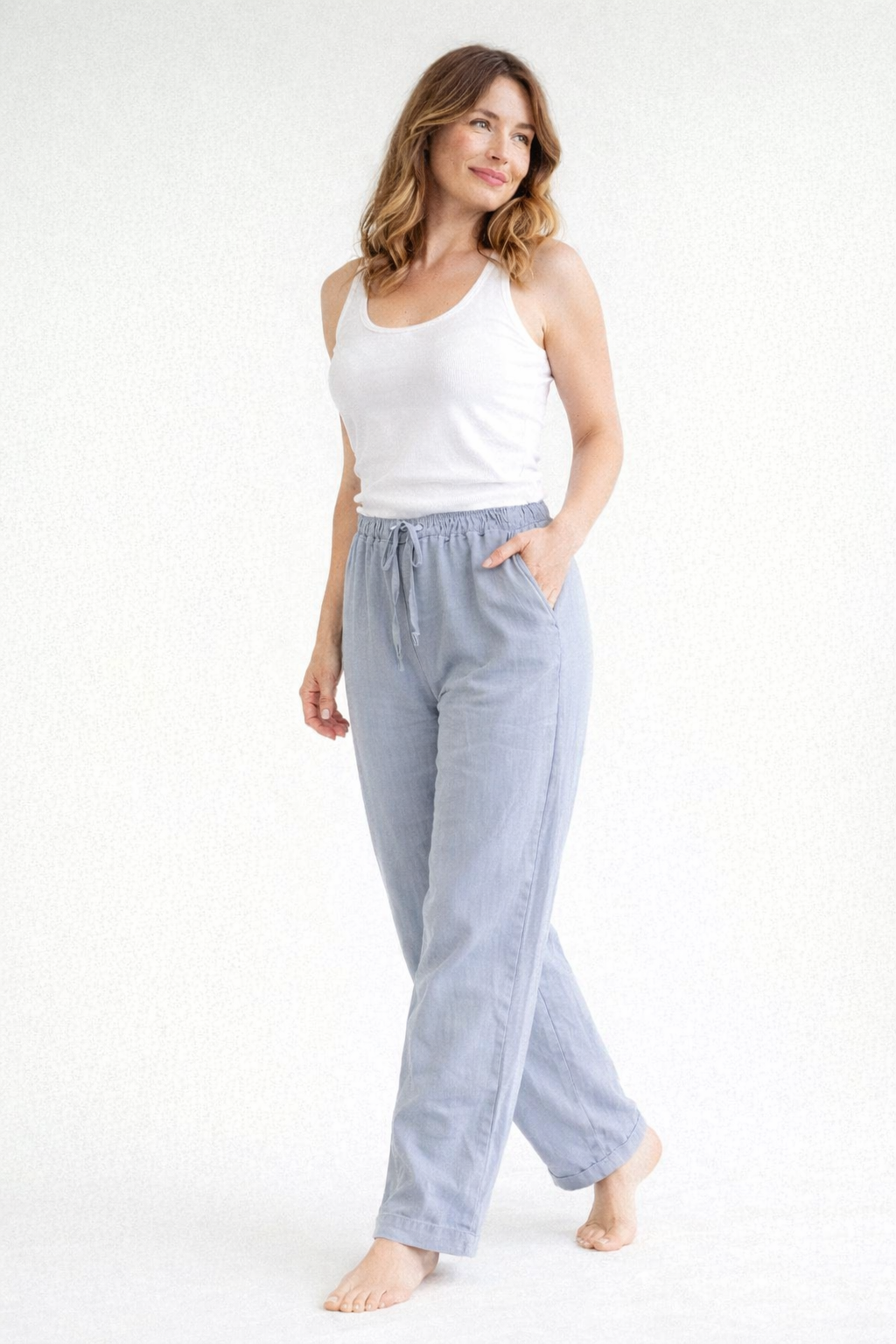 Van Dal | Hoge Taille Linnen Broek - Relaxed Fit