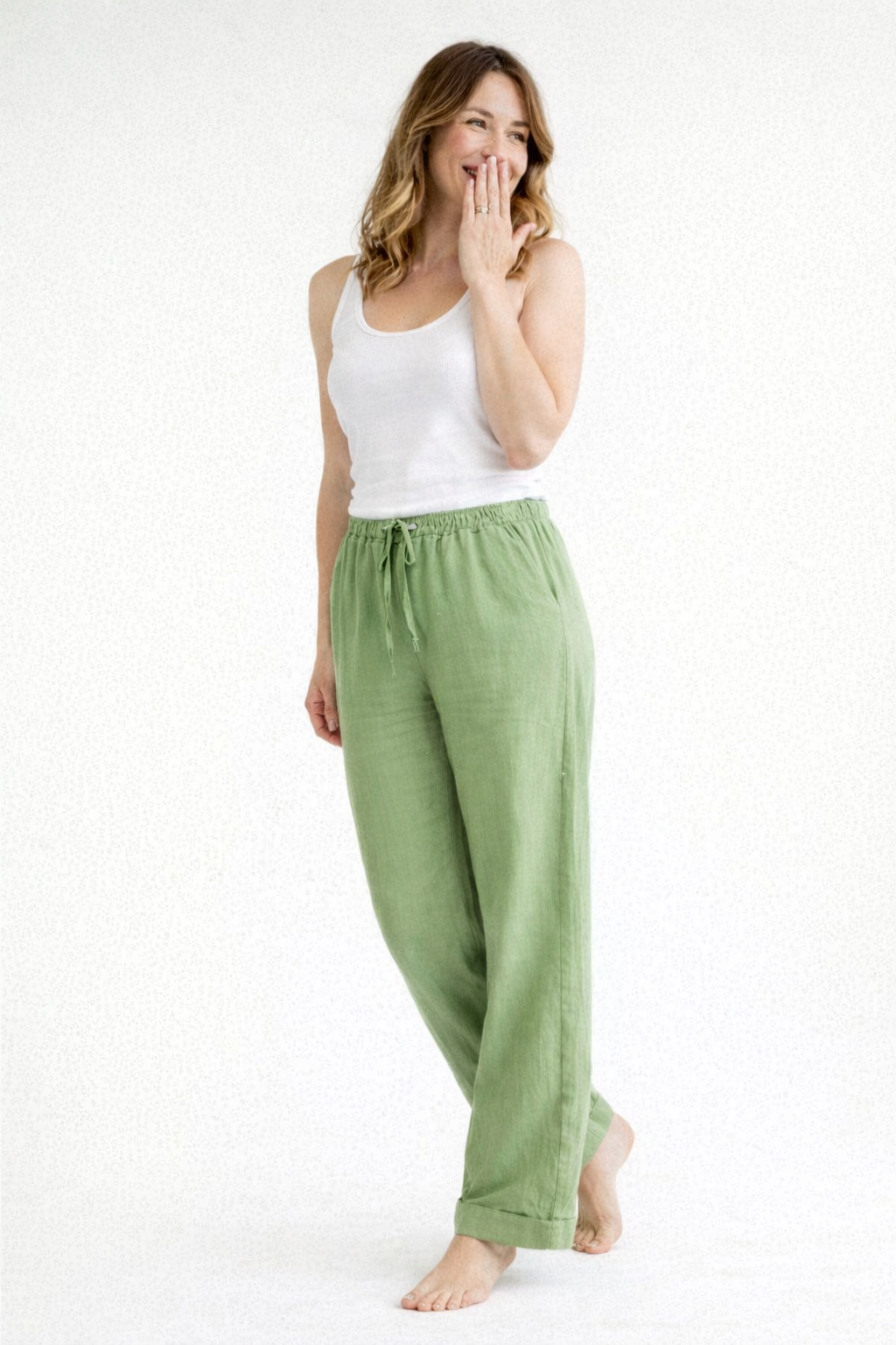 Van Dal | Hoge Taille Linnen Broek - Relaxed Fit
