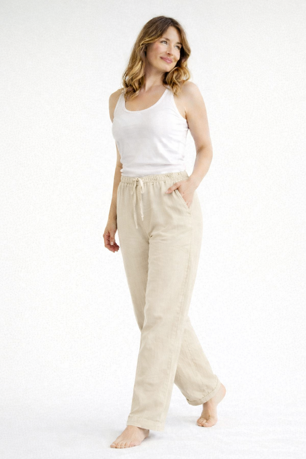 Van Dal | Hoge Taille Linnen Broek - Relaxed Fit