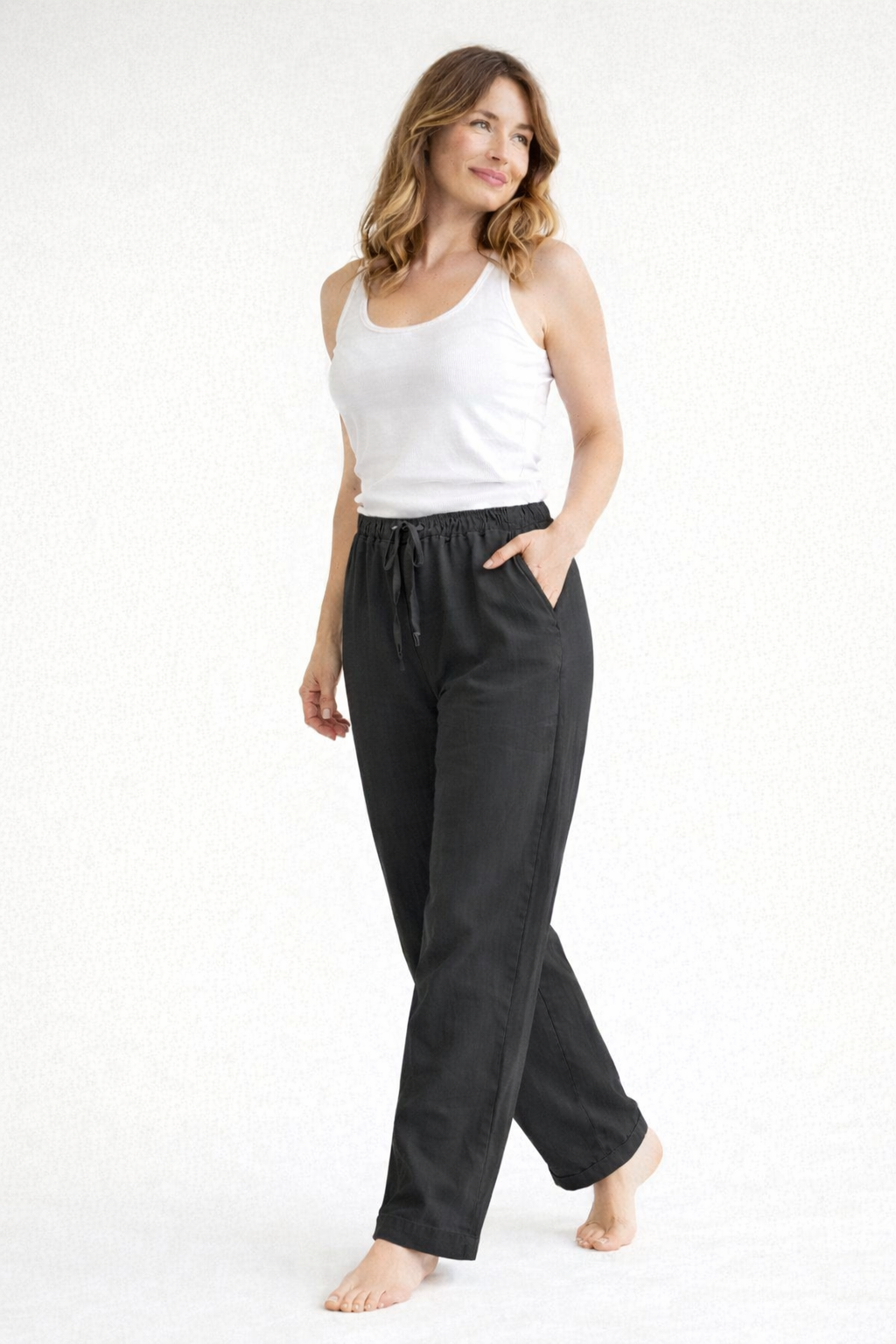 Van Dal | Hoge Taille Linnen Broek - Relaxed Fit