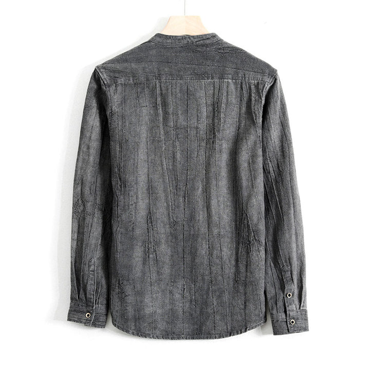 Henry Brook Lange Mouwen Linnen Shirt