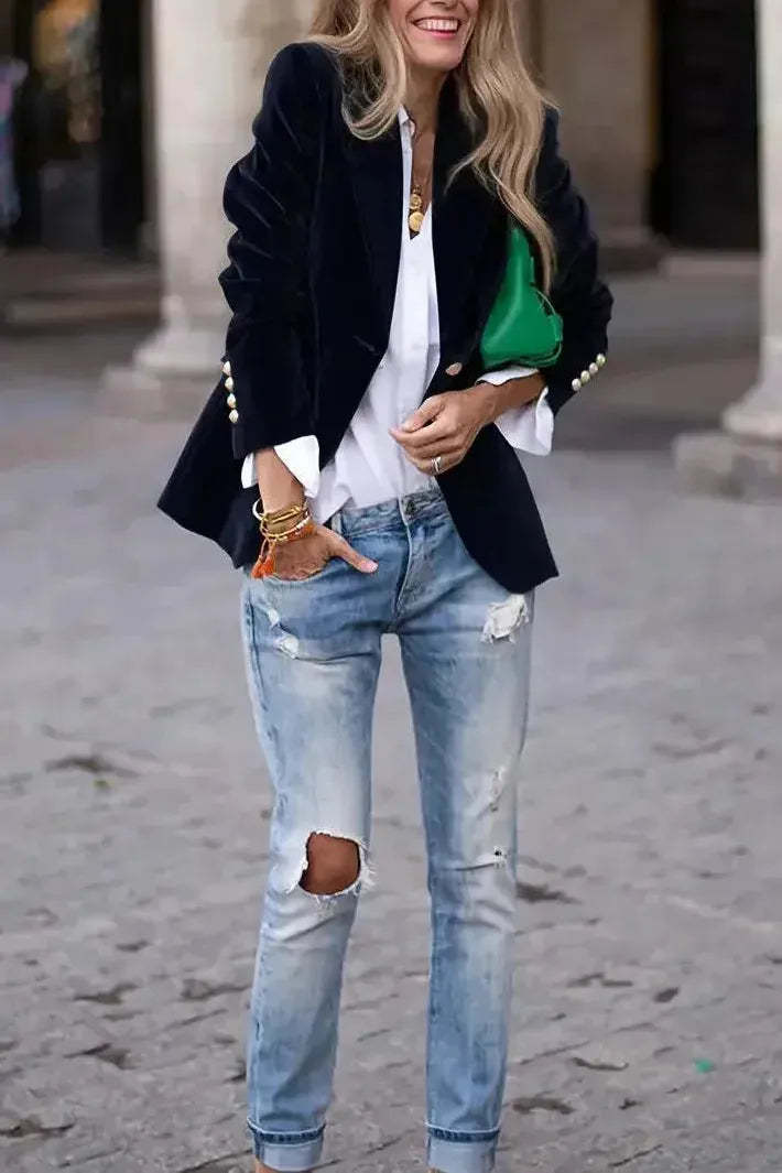 CAMILLE – POLISHED POWER BLAZER