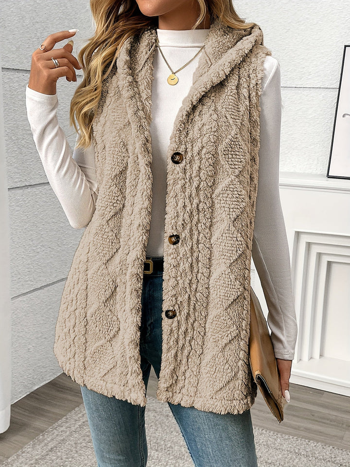 Lorna | Gezellige Hooded Mouwloze Vest