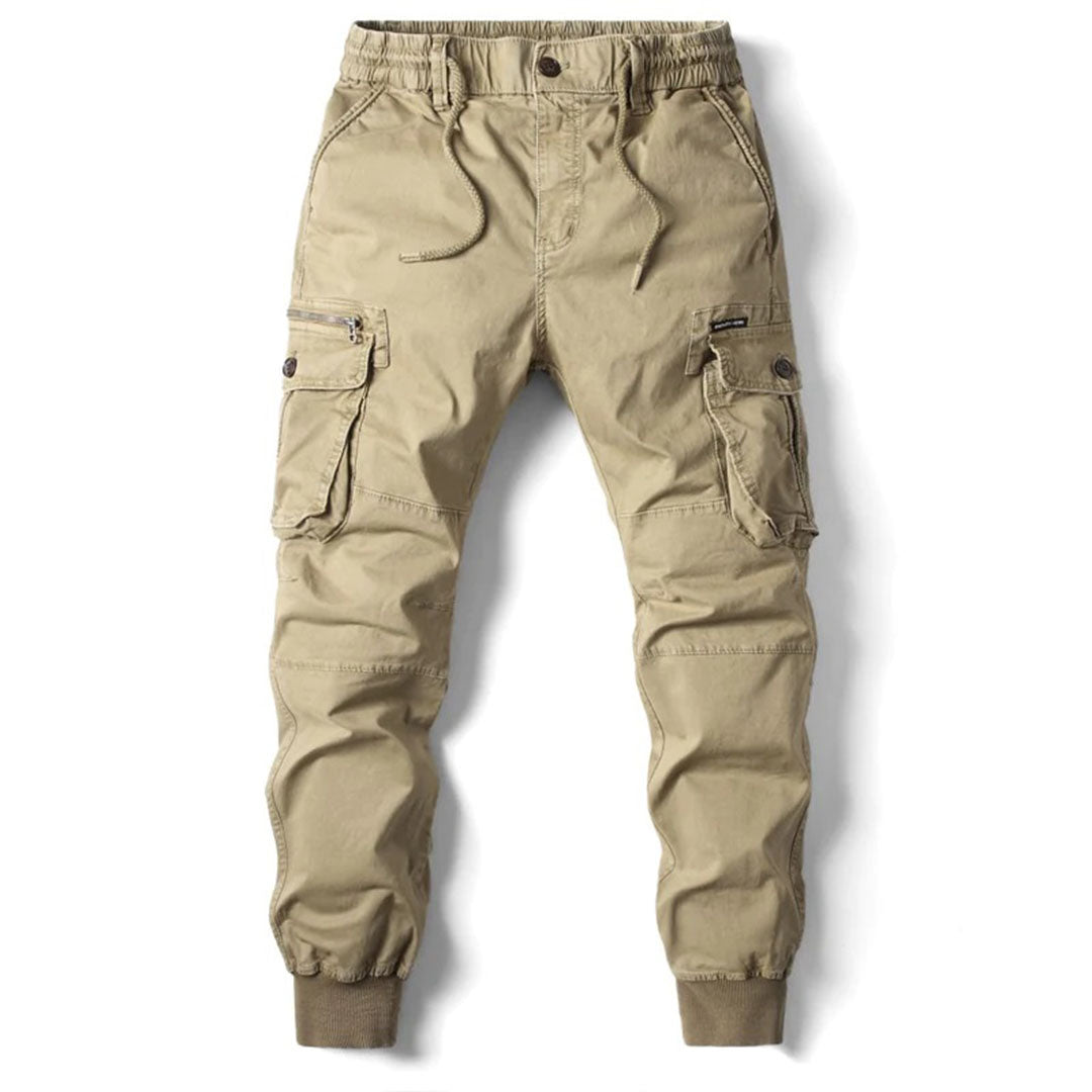 Daan | Lange stoere herencargo-broek met zakken