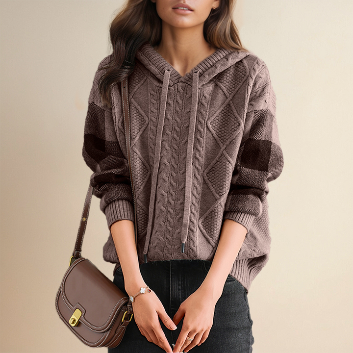 FABIOLA | JACQUARD-HOODEDPULLOVER