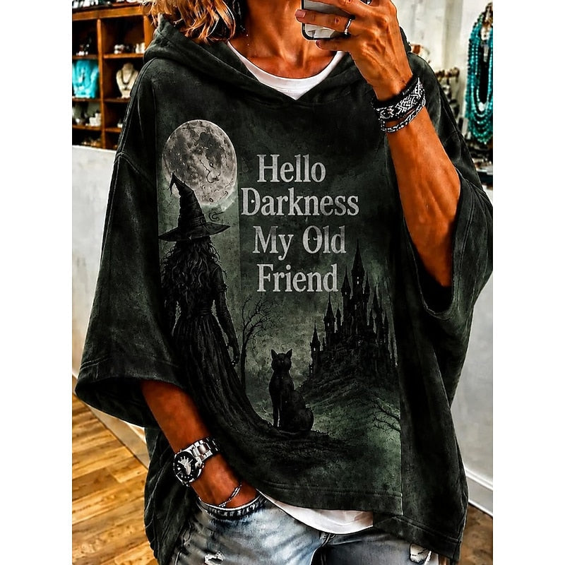 Esme | Halloween Grafisch Hoodie met Capuchon