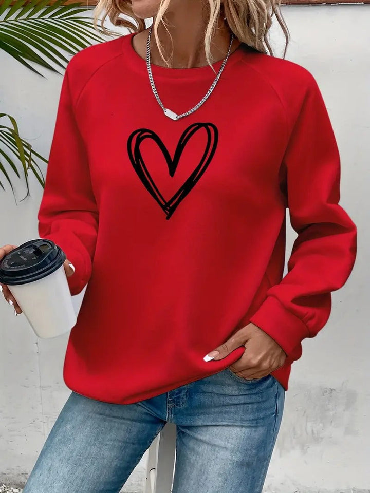 Heartzone - Casual Sweatshirt Met Hartmotief