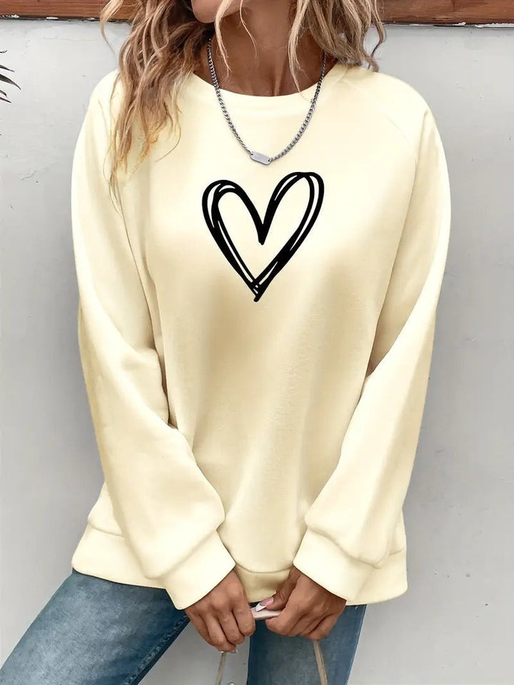 Heartzone - Casual Sweatshirt Met Hartmotief