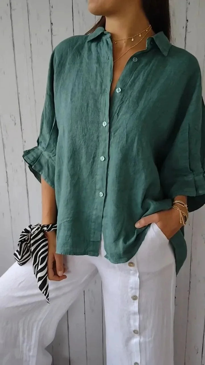 Maëlle - Stijlvolle linnen dames blouse