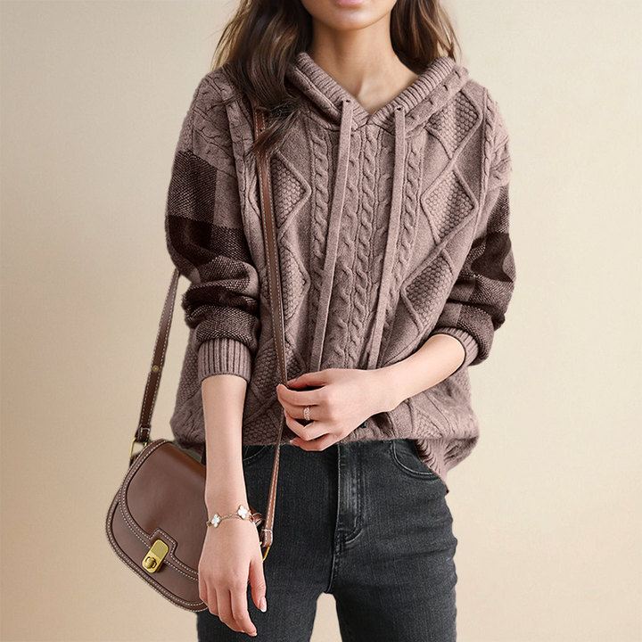FABIOLA | JACQUARD-HOODEDPULLOVER