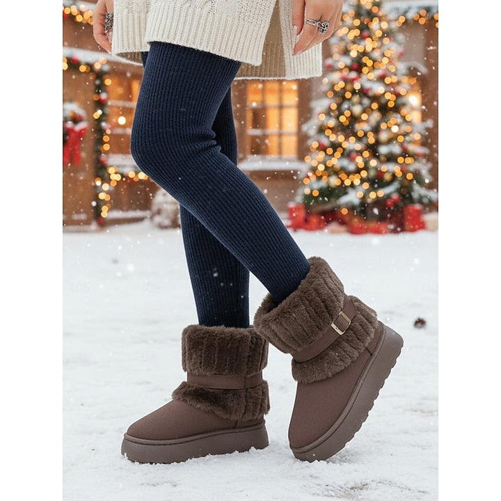 Cecily | Gezellige Sneeuwschoenen met Bontafwerking