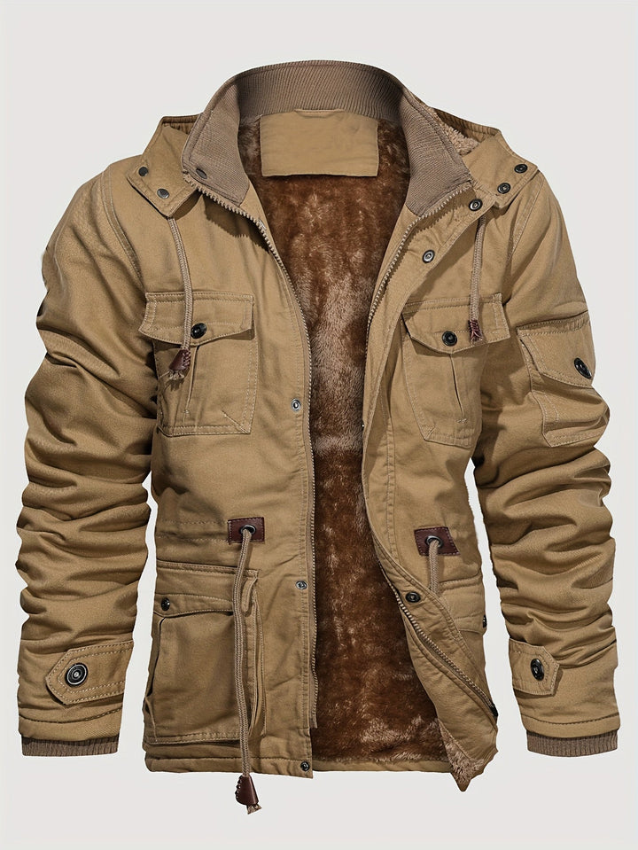 Heren Multi-Pocket Hooded Utility Jast