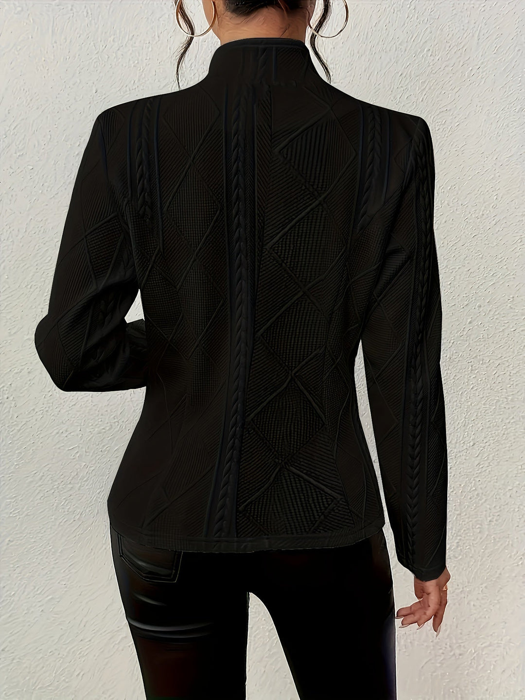 Amelie - Elegante Lange Mouwen Jas