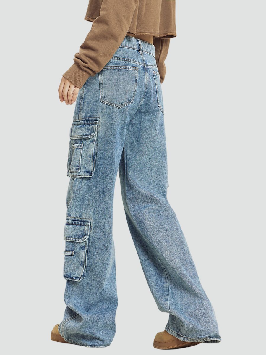 Baggy Cargo Jeans Voor Dames Met Relaxte Pasvorm