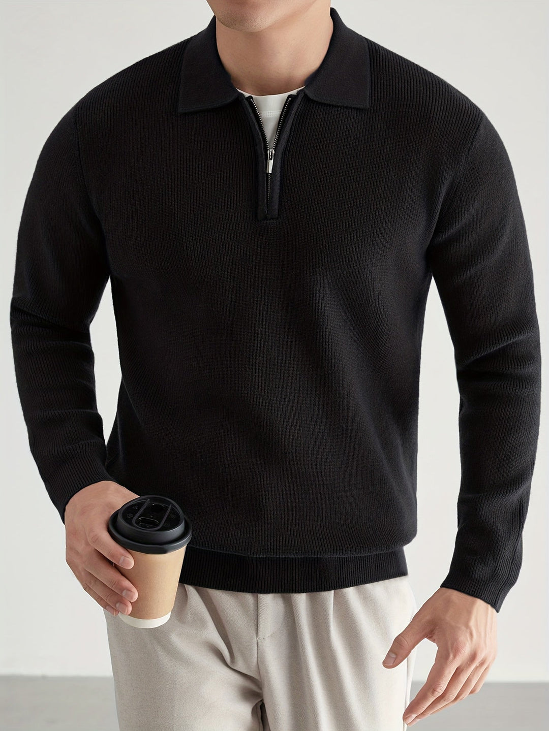 Donovan | Verfijnde Quarter-Zip Polo Trui