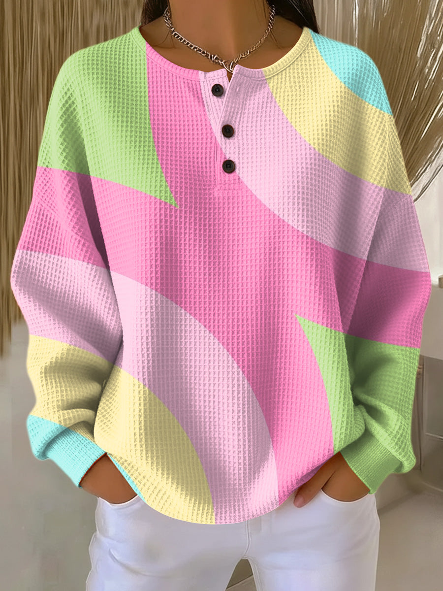 Vera | Trui met abstract geometrisch patroon
