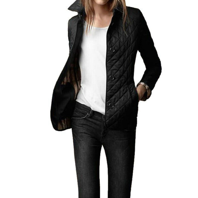 Geknoopte Kraag Jas - Lange Mouw Elegant