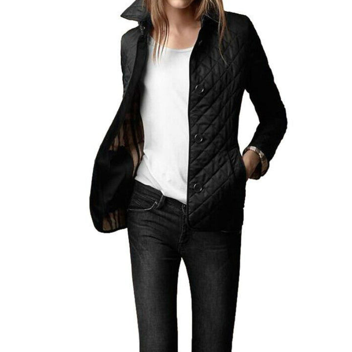 Geknoopte Kraag Jas - Lange Mouw Elegant