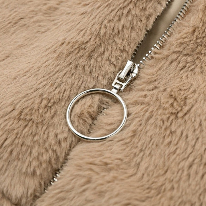 Estelle | Pluche Cropped Zip Jast