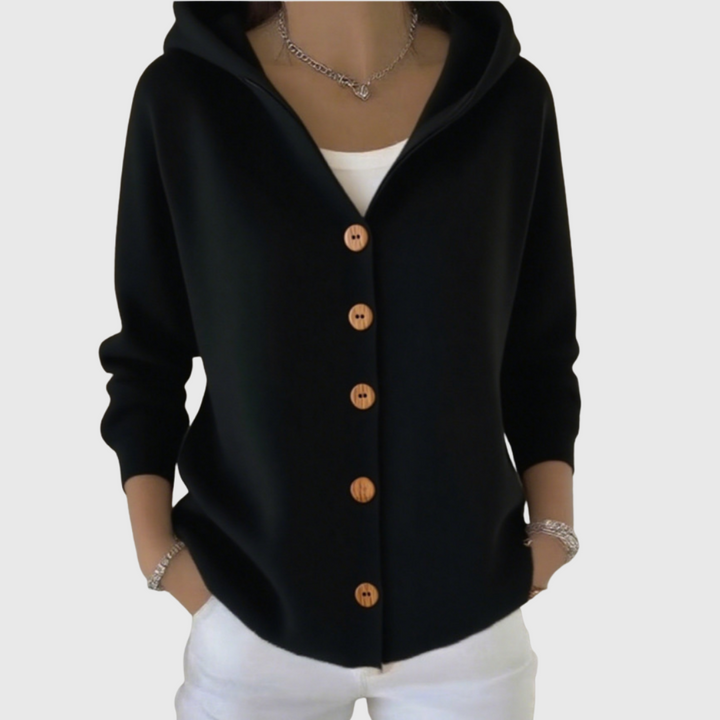 Emanuela | Ontspannen Hoodie Knopen Cardigan