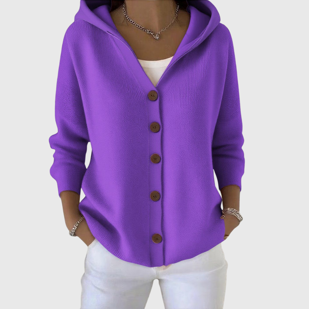 Emanuela | Ontspannen Hoodie Knopen Cardigan