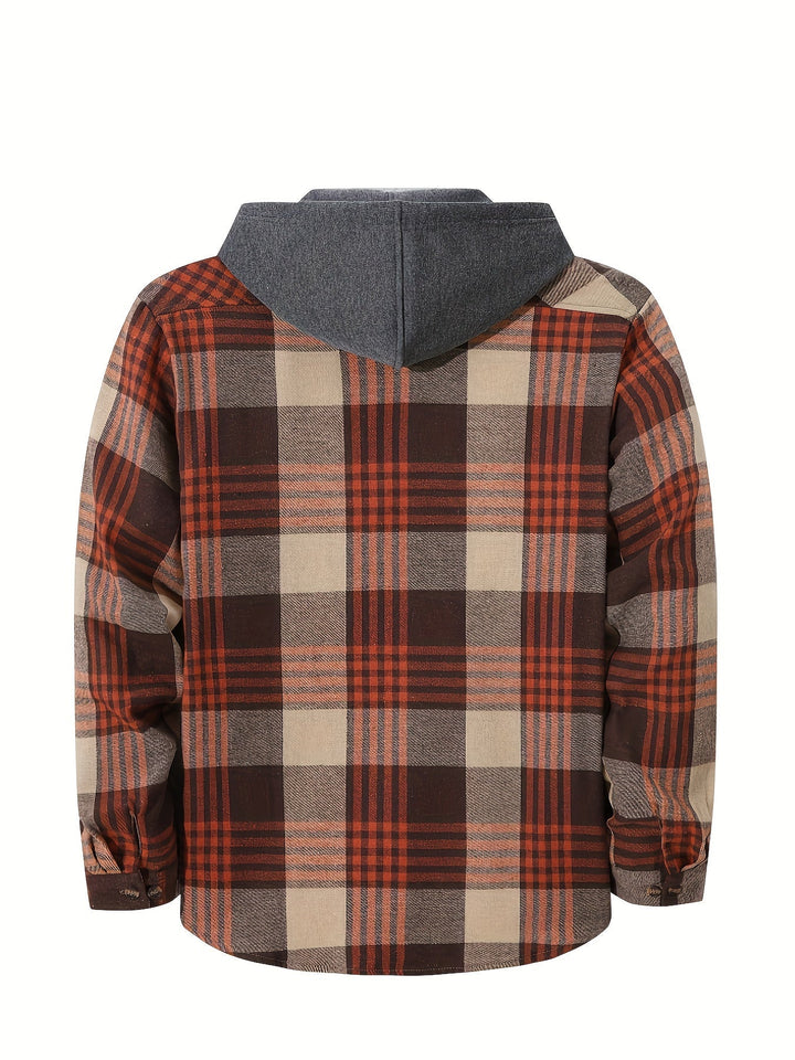 Braxton | Geruit Hooded Shirt