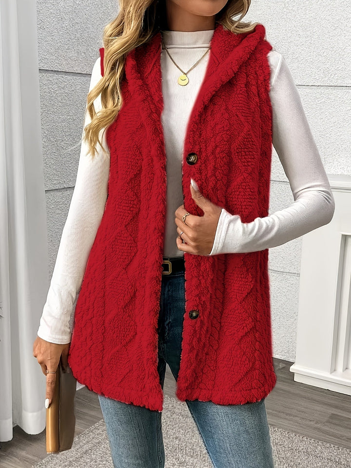 Lorna | Gezellige Hooded Mouwloze Vest