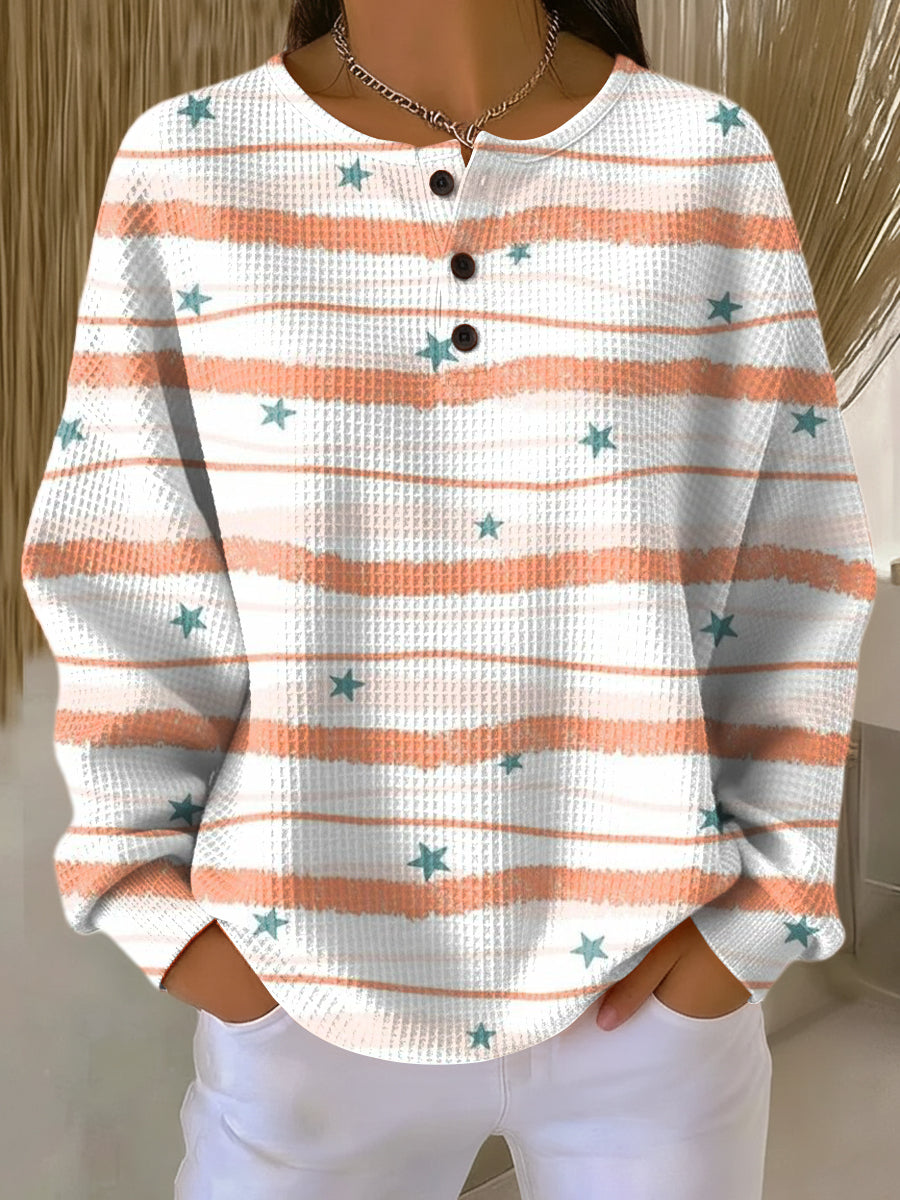 Tara | Pullover met strepen en sterrenpatroon
