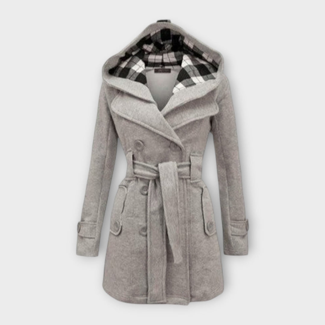 AVA – ELEGANTE HOODED TRENCH COAT