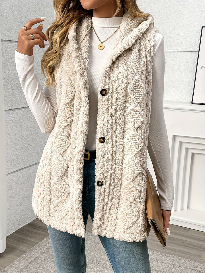 Lorna | Gezellige Hooded Mouwloze Vest